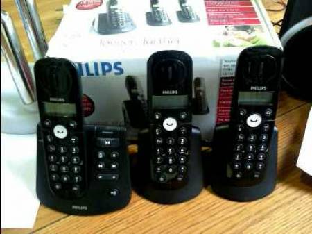 telephone sans fil philips cdi 145 trio + doc