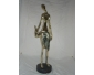 sculpture moderne bronze dor