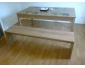 Table  manger (extensible) et banc (bois clair, solide)