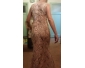 Robe de soire saumon  paillette taille 38