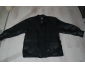 Veste entirement en cuir, bleu royal, veste 3/4