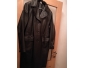 Manteau en cuir noir véritable taille 48