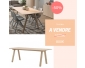 Table en chne massif couleur naturelle