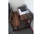 Ancien bureau d'écolier 2 places en chène