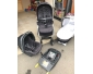 Poussette Peg Perego book + S au châssis blanc.