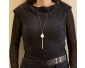 A vendre: Sautoir Zag Bouddha chaines franges acier